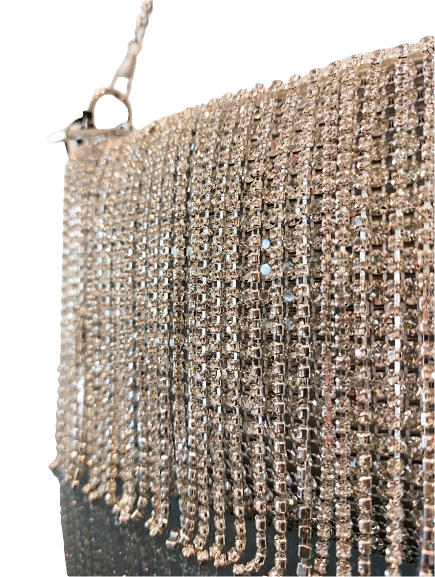 Borsa con Strass Pendenti